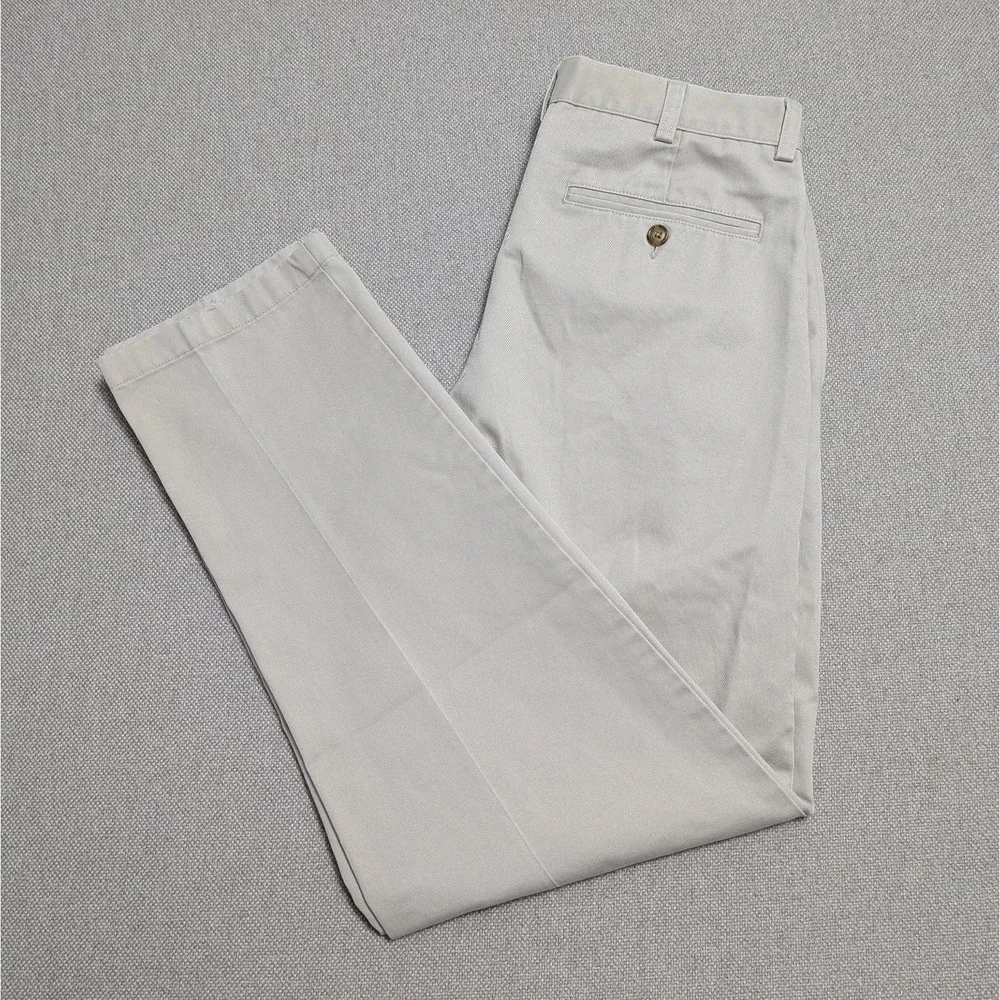 L.L.Bean Pants Men's Khaki Size 31x32 Classic Fit Cotton Chino Office Heavy